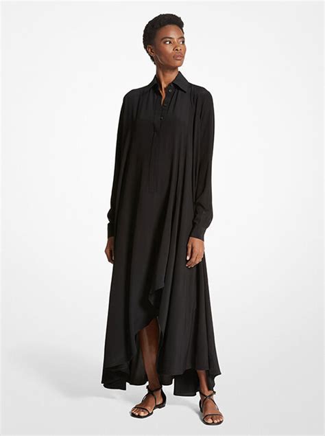 Organic Silk Crepe De Chine Shirtdress 